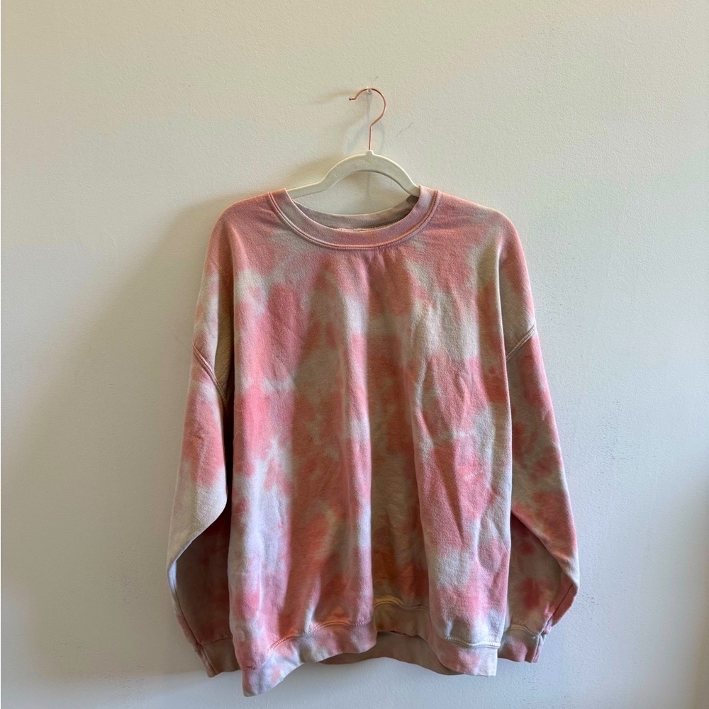 UO Pink Tie Die Crewneck